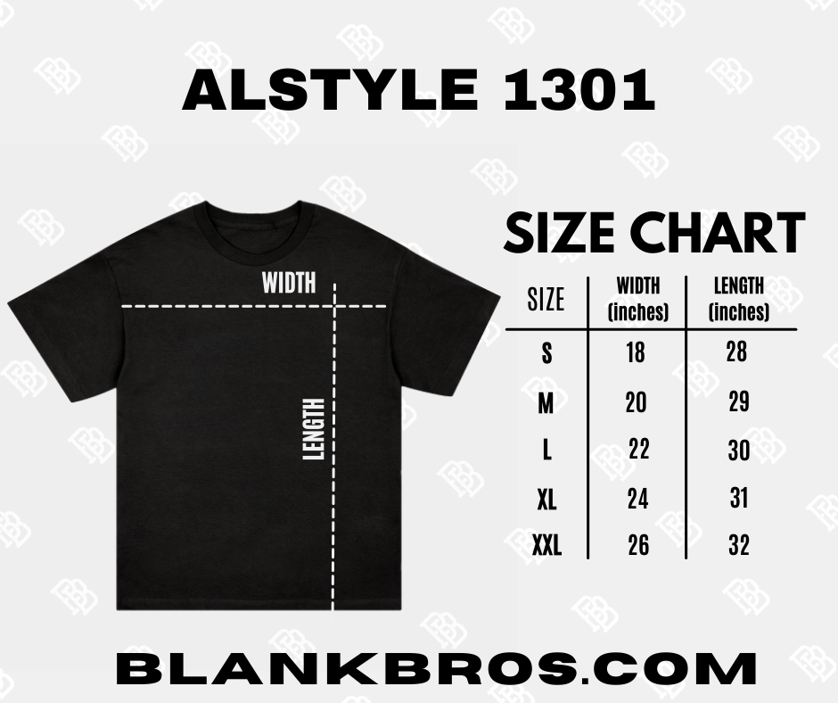 ALSTYLE 1301 TEE (BLANK SHIRTS ONLY)